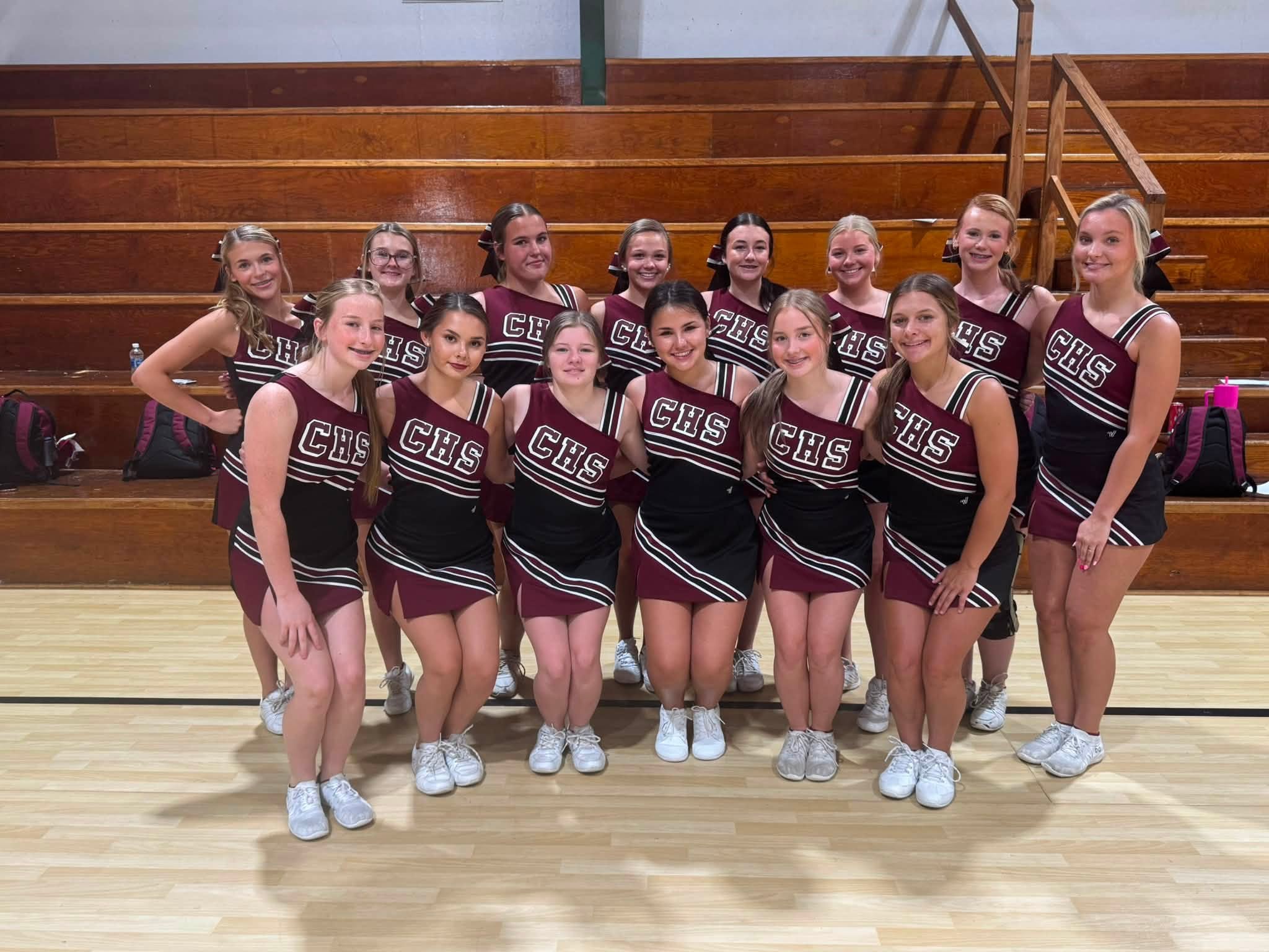 Clarendon Hall Varsity cheerleading team